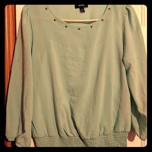 Mint green blouse